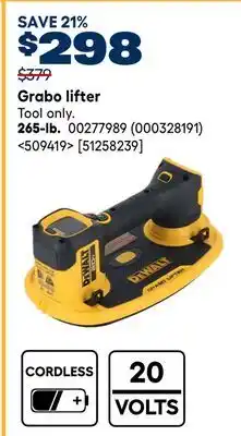 RONA Dewalt Grabo lifter offer