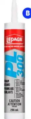 RONA LEPAGE construction adhesive PL300, 295-ml offer