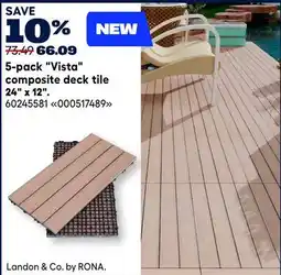 RONA 5-pack Vista composite deck tile 24 x 12 offer