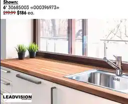 RONA LEADVISION wood countertops offer