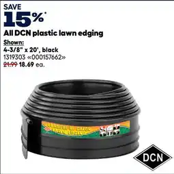 RONA DCN plastic lawn edging 4-3/8 x 20', black offer