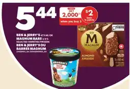 Valu-mart BEN & JERRY'S, 473 ML OU BARRES MAGNUM, 3/4'S offer