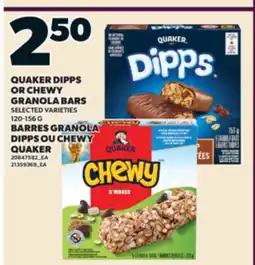 Valu-mart BARRES GRANOLA DIPPS OU CHEWY QUAKER offer