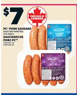 Valu-mart SAUCISSES DE PORC PC, 375/500 G offer