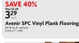 Home Hardware Avenir SPC Vinyl Plank Flooring offer