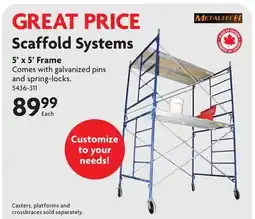 Home Hardware Scaffold Systems 5' x 5' Frame offer