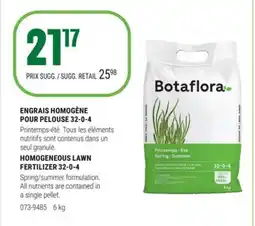 BMR ENGRAIS HOMOGÈNE POUR PELOUSE 32-0-4 offer