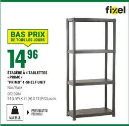 BMR ÉTAGÈRE À 4 TABLETTES PRIMO FIXEL offer