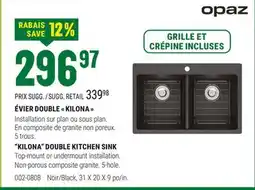 BMR ÉVIER DOUBLE KILONA offer