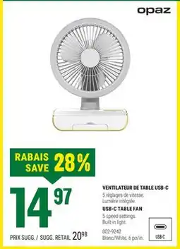 BMR VENTILATEUR DE TABLE USB-C offer