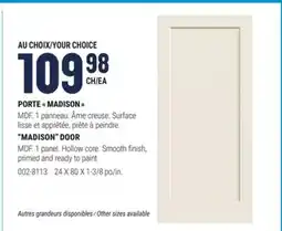 BMR PORTE MADISON offer