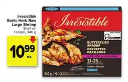 Metro IRRESISTIBLE GARLIC HERB RAW LARGE SHRIMP offer