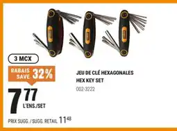 BMR JEU DE CLÉ HEXAGONALES offer