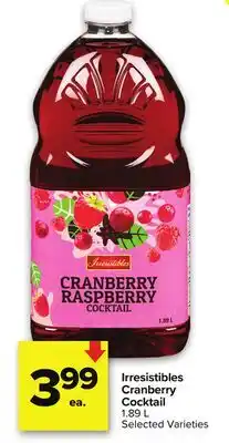 Metro IRRESISTIBLES CRANBERRY RASPBERRY COCKTAIL offer