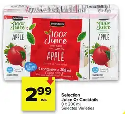 Metro SELECTION JUICE OR COCKTAILS offer