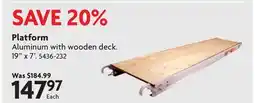 Home Hardware Aluminum with wooden deck offer