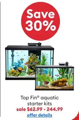 Petsmart Top Fin essential aquatic starter kits offer