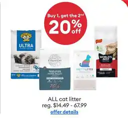 Petsmart ALL cat litter offer