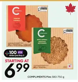 Sobeys COMPLIMENTS Pies offer