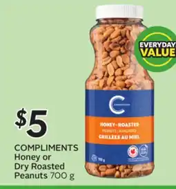 Sobeys COMPLIMENTS Honey or Dry Roasted Peanuts offer