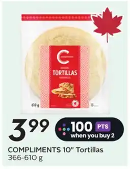 Sobeys COMPLIMENTS 10 Tortillas offer