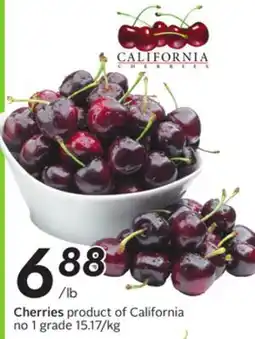 Sobeys Cherries product of California offer