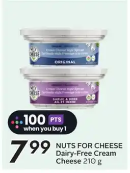 Sobeys NUTS FOR CHEESE Dairy-Free Cream Cheese offer