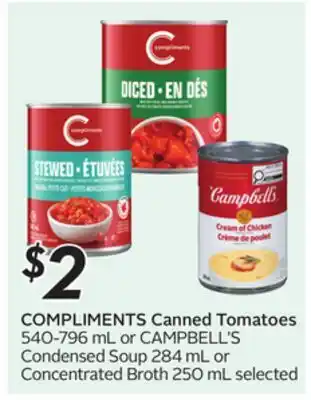 Sobeys COMPLIMENTS Canned Tomatoes offer
