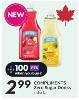 Sobeys COMPLIMENTS Zero Sugar Drinks offer