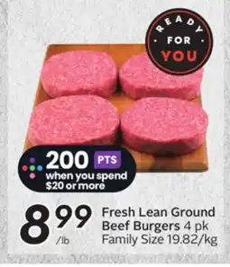 Sobeys Fresh Lean Ground Beef Burgers offer