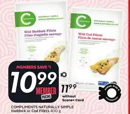 Sobeys COMPLIMENTS NATURALLY SIMPLE Haddock or Cod Fillets offer