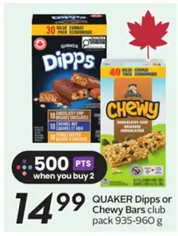 Sobeys Dipps or Chewy Bars offer