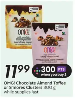Sobeys Chocolate Almond Toffee or S'mores Clusters offer