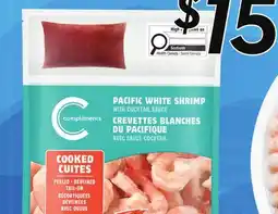 Sobeys COMPLIMENTS Cooked Shrimp in Bag or Ring with Sauce offer