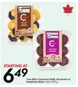 Sobeys COMPLIMENTS Two-Bite Cinnamon Rolls, Brownies or Madeleine Bites offer