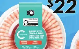 Sobeys COMPLIMENTS Cooked Shrimp in Bag or Ring with Sauce offer