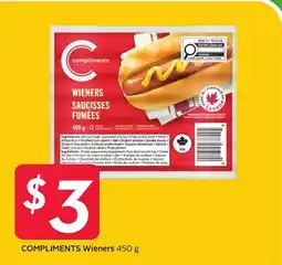 Sobeys COMPLIMENTS Wieners offer