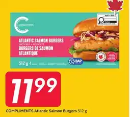 Sobeys COMPLIMENTS Atlantic Salmon Burgers offer