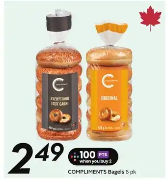 Sobeys COMPLIMENTS Bagels offer