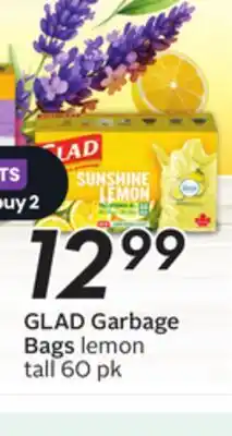 Sobeys GLAD Garbage Bags lemon offer