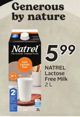 Sobeys Lactose Free Milk offer