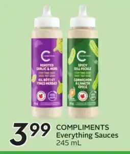 Sobeys COMPLIMENTS Everything Sauces offer