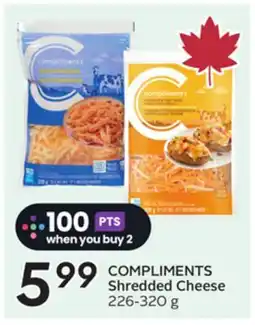 Sobeys COMPLIMENTS Shredded Cheese offer