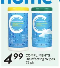 Sobeys COMPLIMENTS Disinfecting Wipes offer