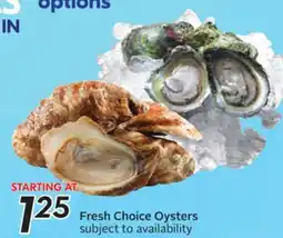 Sobeys Fresh Choice Oysters offer