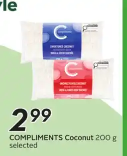 Sobeys COMPLIMENTS Coconut offer