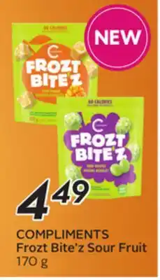 Sobeys COMPLIMENTS Frozt Bite'z Sour Fruit offer