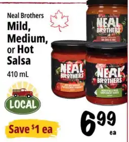 Farm Boy Neal Brothers Mild, Medium, or Hot Salsa offer