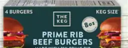 Metro THE KEG PRIME RIB BEEF BURGERS offer
