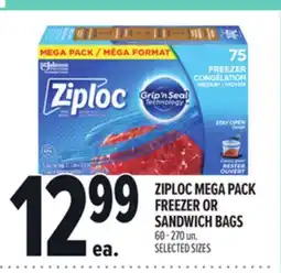 Metro ZIPLOC MEGA PACK FREEZER OR SANDWICH BAGS offer